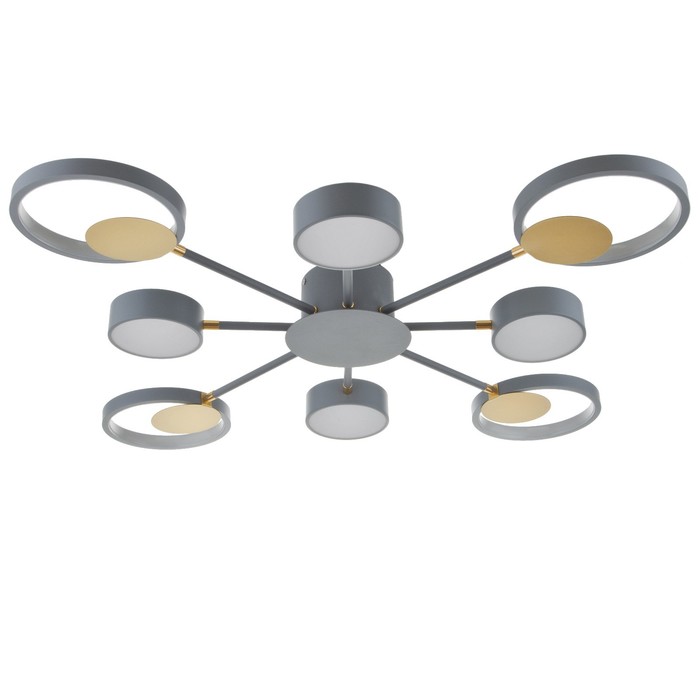 Люстра с ПДУ 2301/8GR LED 160 Вт 3000-6000К серый 93×93×8 см BayerLux