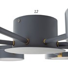 Люстра с ПДУ 2301/8GR LED 160Вт 3000-6000К серый 93х93х8 см BayerLux - Фото 6