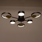 Люстра с ПДУ 2301/6BK LED 120 Вт 3000-6000К черный 75×75×8 см BayerLux - фото 39545044