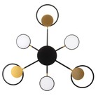 Люстра с ПДУ 2301/6BK LED 120 Вт 3000-6000К черный 75×75×8 см BayerLux - фото 39545050