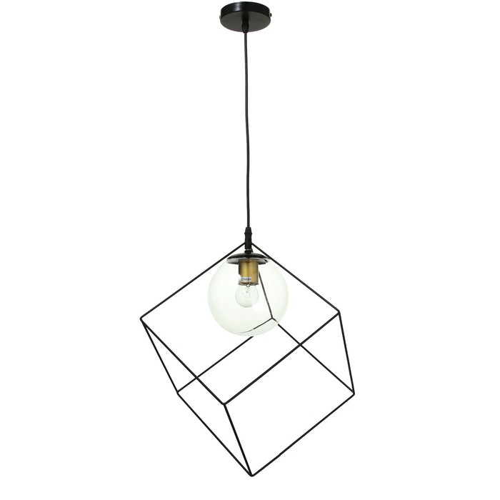 Светильник BayerLux 2467/1BK E27 40 Вт черный 25×25×25-125 см