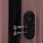 Чемодан малый 20", кодовый замок, цвет розовое золото - Фото 7