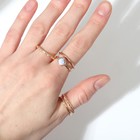Кольцо набор 5 штук «Идеальные пальчики» венец, цвет белый в золоте - Фото 3