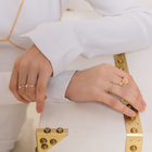 Кольцо набор 5 штук «Идеальные пальчики» изящность, цвет белый в золоте - Фото 4