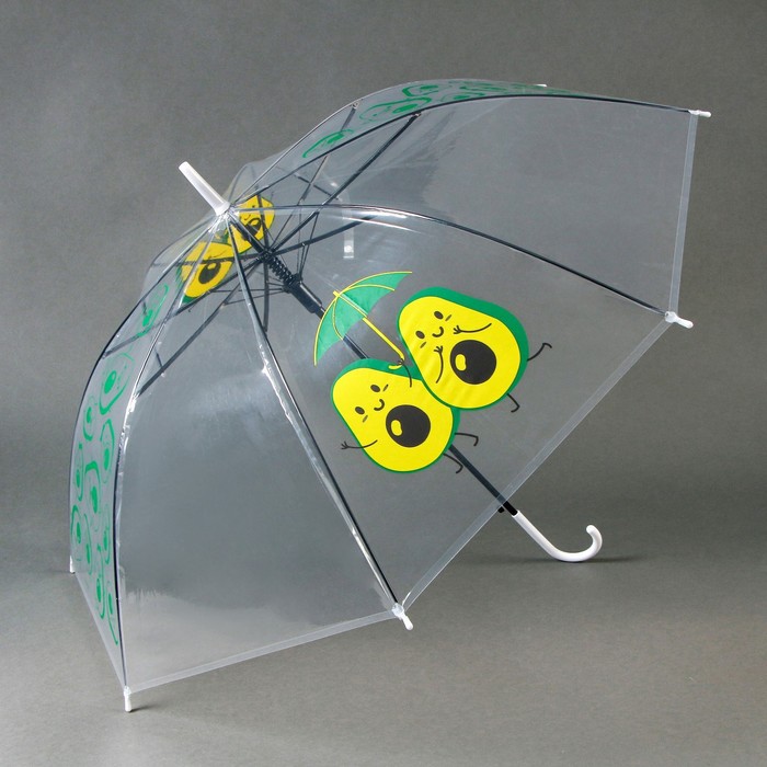 Зонт детский «Авокадо» полуавтомат прозрачный, d=90см - фото 1905993898