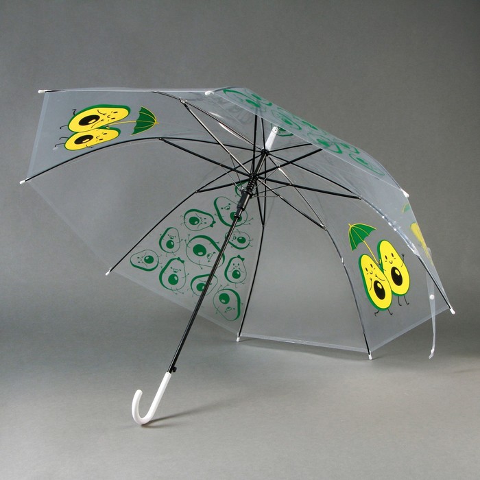 Зонт детский «Авокадо» полуавтомат прозрачный, d=90см - фото 1905993900