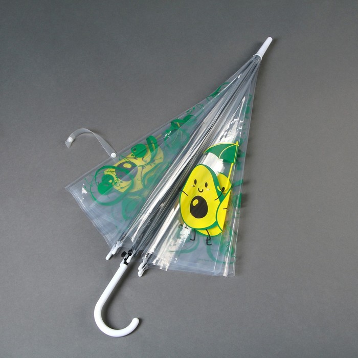 Зонт детский «Авокадо» полуавтомат прозрачный, d=90см - фото 1905993901