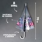 Зонт детский «Единорожка»‎ полуавтомат прозрачный, d=90см - фото 8196896