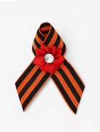 Георгиевская лента на 9 мая «Красная звезда», с булавкой и красным цветком - Фото 2