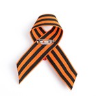 Георгиевская лента на 9 мая «Красная звезда», с булавкой и красным цветком - Фото 3