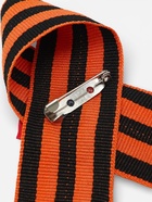 Георгиевская лента на 9 мая «Красная звезда», с булавкой и красным цветком - Фото 5