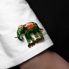 Брошь «Слон» индийский, цветной в золоте - Фото 3