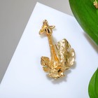 Брошь «Жираф» в листве, цвет зелёно-коричневый в золоте - Фото 2