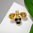 Брошь «Пчела» крылатая, цвет чёрно-жёлтый в золоте - Фото 1