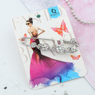 Булавка «Цветок магнолия», 7 см, цвет белый в серебре - Фото 3