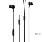 Наушники Borofone BM34, проводные, вакуумные, микрофон, Jack 3.5 мм, 1.2 м, черные - фото 51831678