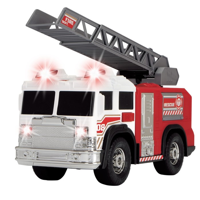 Пожарная машина, 30 см, свет, звук, выдвижная лестница - фото 1907441367