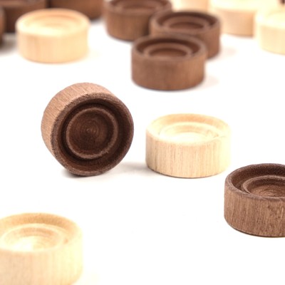 Фишки для нард и шашек, 30 шт., 2 кубика, d=2 см, дерево