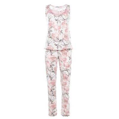 Комплект женский домашний (майка, брюки), цвет молочный, размер 42