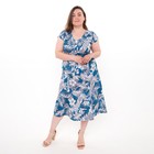 Платье женское, цвет синий, размер 50 - фото 321336416