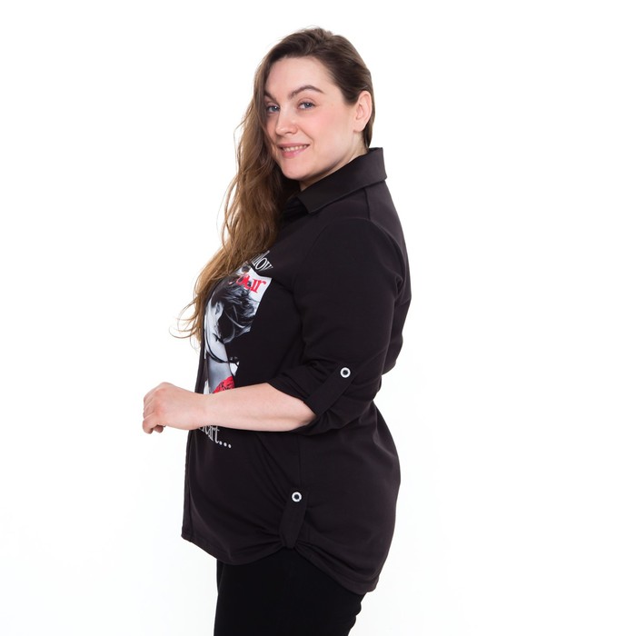 Сорочка женская, цвет черный, размер 50 54123