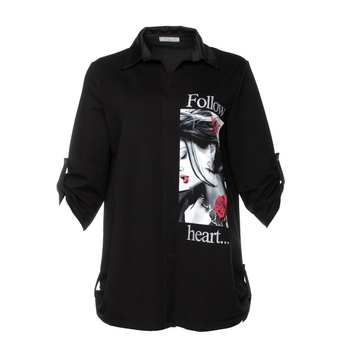 Сорочка женская, цвет черный, размер 50 54123