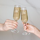 Набор бокалов для шампанского «Мистер и Мисс», 2 штуки, 200 мл., тип нанесения рисунка: деколь - фото 298503149