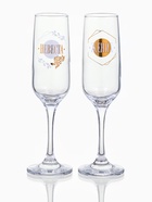 Бокалы для шампанского с надписью «Жених и невеста», 2 шт. по 200 мл - Фото 1