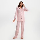 Пижама женская (рубашка и брюки) KAFTAN Shine р. 40-42, розовый - фото 1516355