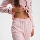 Пижама женская (рубашка и брюки) KAFTAN Shine р. 40-42, розовый - Фото 4