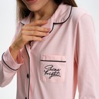 Пижама женская (рубашка и брюки) KAFTAN Shine р. 40-42, розовый - Фото 5