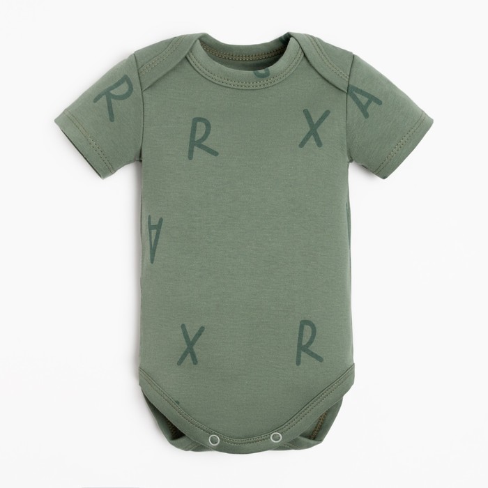 Боди для мальчика «Крошка Я» NY, рост 74-80 см, хаки - Фото 1