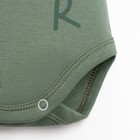 Боди Крошка Я NY, рост 74-80 см, хаки - фото 117011425