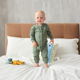 Комбинезон Крошка Я «NY», рост 62-68 см, цвет хаки