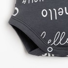 Боди с длинным рукавом Крошка Я "Dogs", рост 86-92 см, цвет серый - фото 806512575