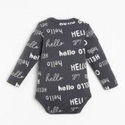 Боди с длинным рукавом Крошка Я "Dogs", рост 86-92 см, цвет серый - фото 806512576