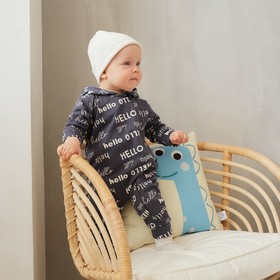 Комбинезон Крошка Я «Dogs», рост 68-74 см, цвет серый