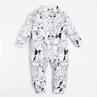 Комбинезон Крошка Я "Dogs", рост 86-92 см, цвет белый - фото 24368395