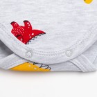 Боди детское Крошка Я Dino, рост 86-92 см, серое 7710966