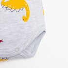 Боди детское Крошка Я Dino, рост 86-92 см, серое 7710966