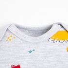 Боди с длинным рукавом Крошка Я "Dino", рост 86-92 см, цвет серый - фото 54731254