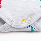 Боди с длинным рукавом Крошка Я "Dino", рост 86-92 см, цвет серый - фото 54731257