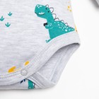 Боди с длинным рукавом Крошка Я "Dino", рост 86-92 см, цвет серый - фото 54731258