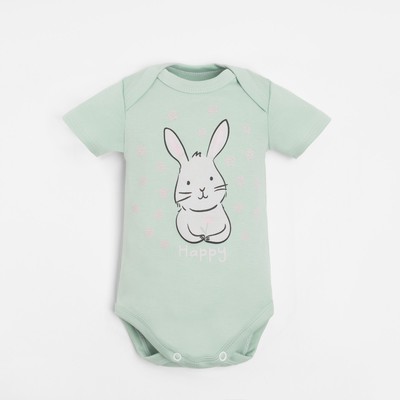 Боди для девчоки «Крошка Я. Зайчик», рост 80-86 см, оливковое