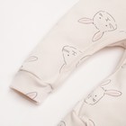 Комбинезон Крошка Я «Зайчик», рост 74-80 см, цвет бежевый - фото 804835705