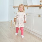 Комплект: платье и леггинсы Крошка Я «Зайчик», рост 68-74 см, цвет бежевый/розовый - фото 21589371