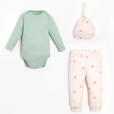 Комплект: боди, шапочка и брюки Крошка Я «Зайчик», рост 86-92 см