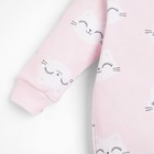 Комбинезон Крошка Я «Киса», рост 86-92 см, цвет розовый - фото 63568864