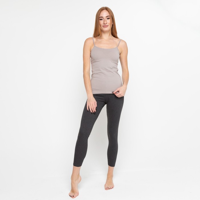 Легинсы спортивные женские Tusi, тёмно-серые меланж, размер 48 - Фото 1