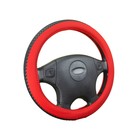 Оплётка на руль CarFashion BRAID, размер M, цвет черный/красный - фото 266467
